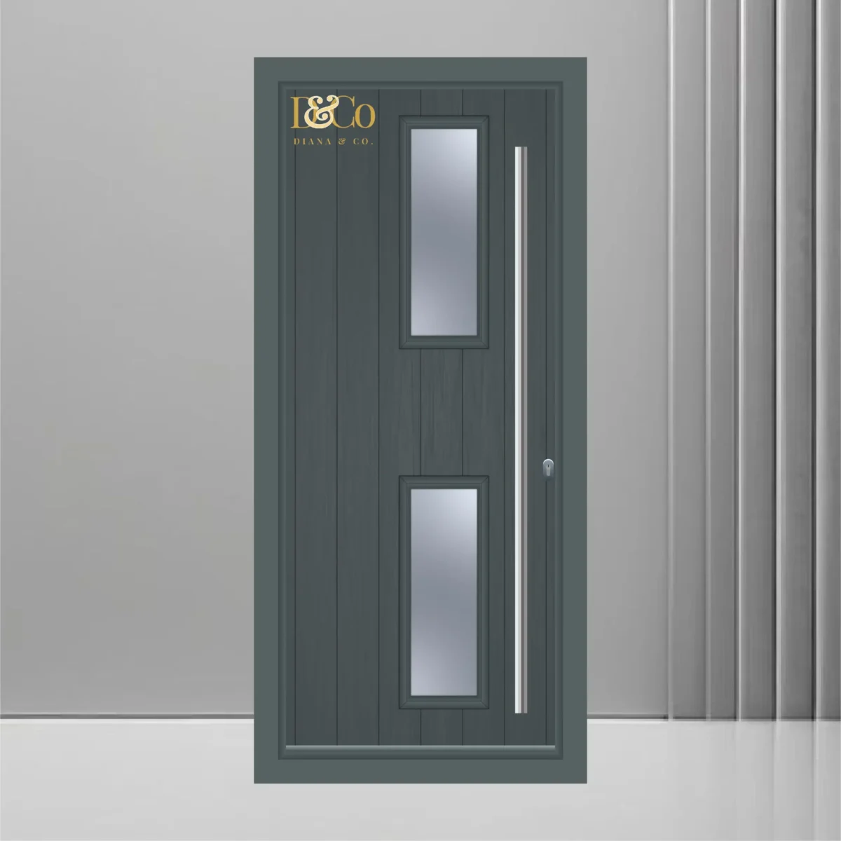Composite doors design #5 gray