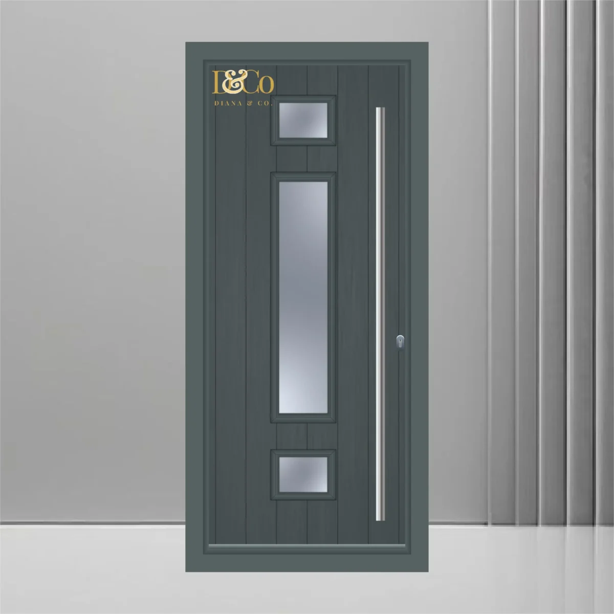 Composite doors design #8 gray