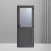 Upvc half glass door Gray (1)