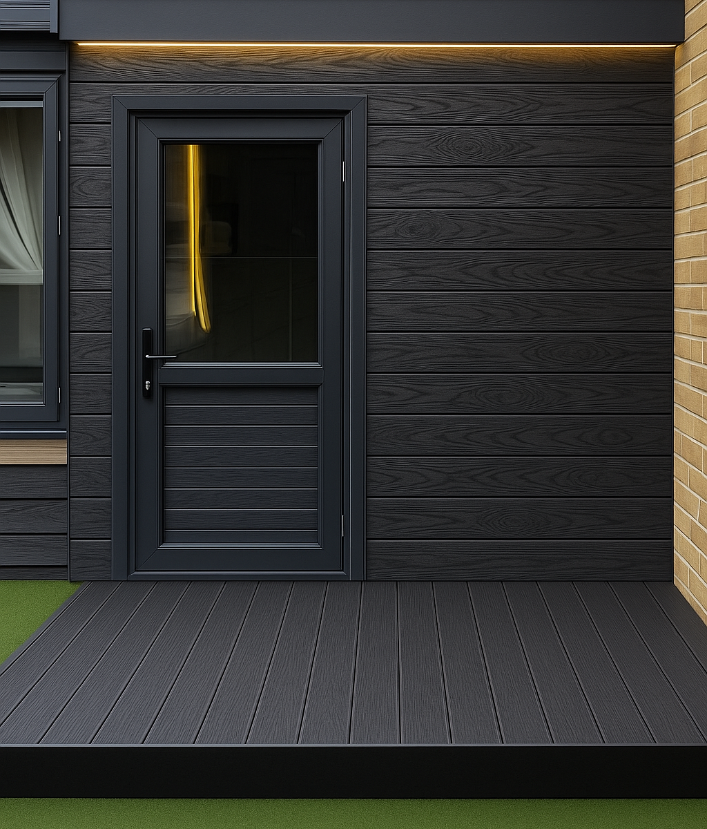 Exterior Cladding Woodgrain - Black