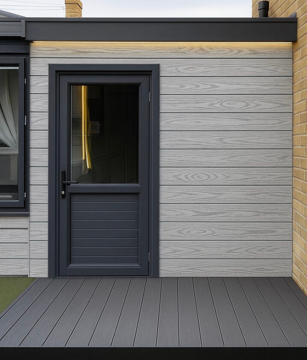 Exterior Cladding Woodgrain - Dark Grey