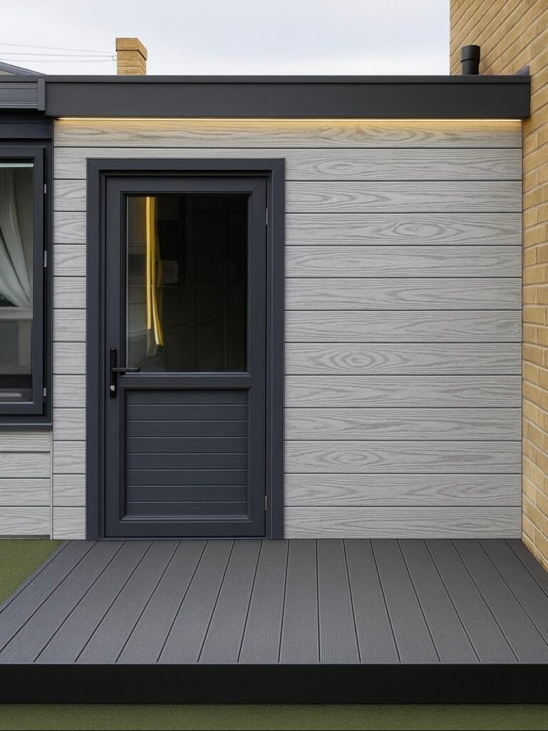 Exterior Cladding Woodgrain - Dark Grey