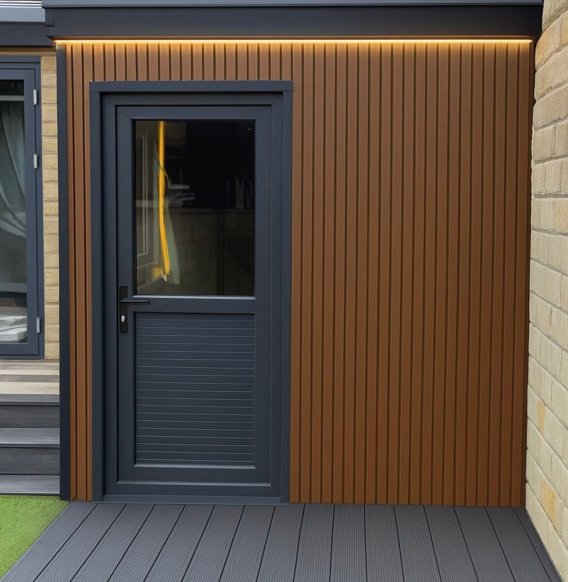 Exterior wall panel/Cladding - Oak/Teak